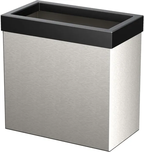 Miniatura 11 de Gatco Cubo de basura rectangular moderno, latón cepillado, cubo de basura de acero inoxidable con tapa extraíble, a prueba de fugas, capacidad de 3