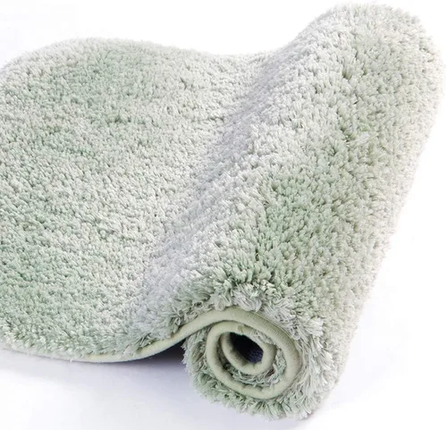 Miniatura 12 de Walensee Alfombra de baño antideslizante (16 x 24 pulgadas, color rubor) absorbente de agua, microfibra suave, lavable a máquina, alfombra de baño