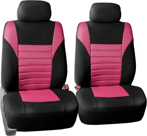 Miniatura 13 de TLH - Fundas de asiento automotrices de malla de aire 3D, solo para asientos delanteros, compatibles con bolsa de aire, ajuste universal para Gris