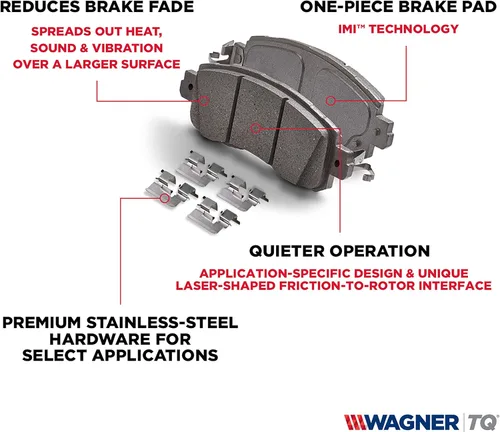 Miniatura 6 de Wagner Brake ThermoQuiet QC1624 Juego de pastillas de freno de disco de cerámica