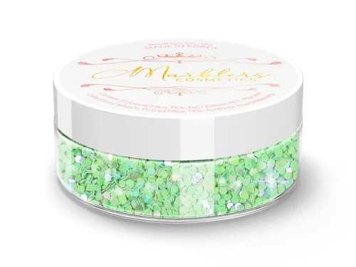 Miniatura 163 de MARBLERS Brillantina de forma gruesa de grado cosmético [estrella] 0.11 onzas (0.11 oz) Escamas No tóxica Vegana Libre de crueldad animal