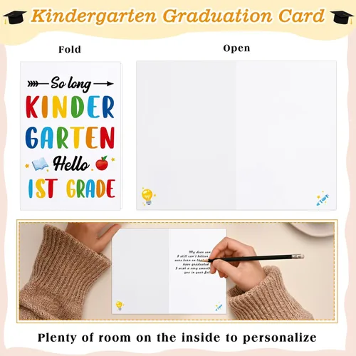 Miniatura 5 de WhatSign Tarjeta de graduación de jardín de infantes 2026, regalo de graduación de jardín de infantes de primer grado con sobre para niños y niñas