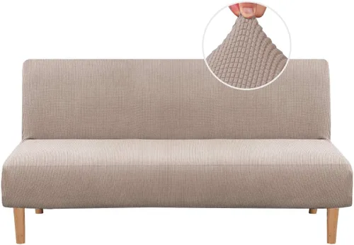 Miniatura 17 de H.VERSAILTEX - Funda elástica para sofá o cama, licra de alto elastano, lavable a máquina, tela Jacquard para sofá, futón Chocolate