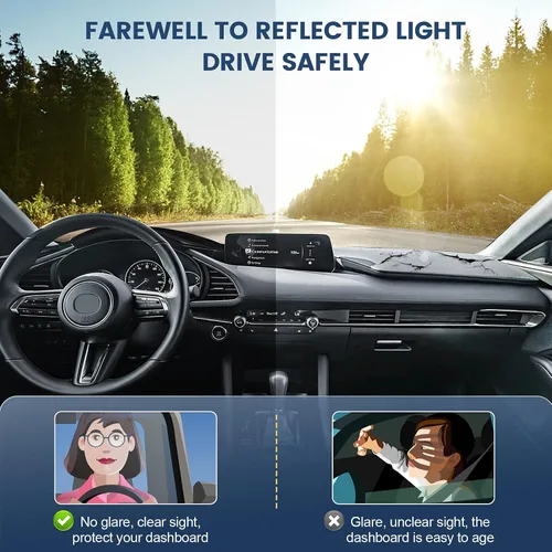 Miniatura 4 de Tapete de cubierta de salpicadero personalizado para Mazda3 Hatchback, Sedan 2019-2024 2025 2026 (sin HUD), protector antideslizante