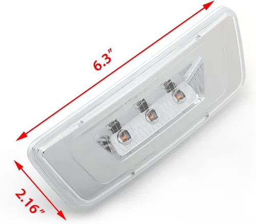 Miniatura 6 de Xotic Tech - Lámparas LED de señal de marcador lateral con lente transparente, compatible con Kenworth T680 T700 T880 Peterbilt 567, ámbar 3-SMD