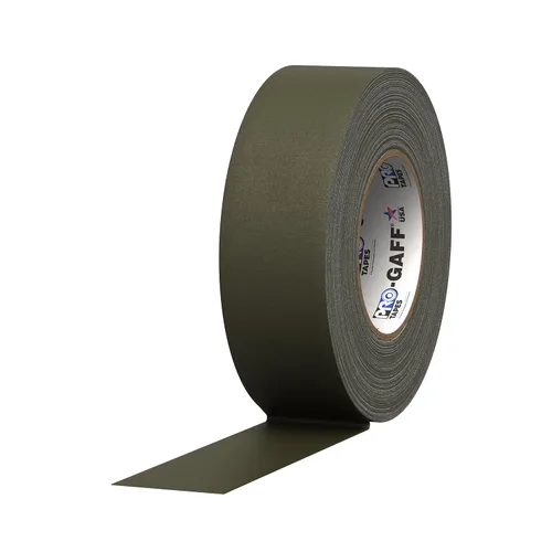 Miniatura 7 de ProTapes Pro Gaff Cinta de Gaffer de tela mate premium de 1 pulgada de ancho con adhesivo de goma, 11 mils de grosor, 55 yardas de longitud