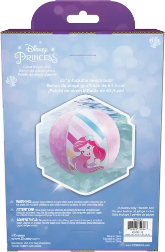 Miniatura 8 de Swimways Disney Princess Ariel - Pelota de playa gigante, juguetes de playa para niños y accesorios de piscina, juguetes de sirenita para niños de 5