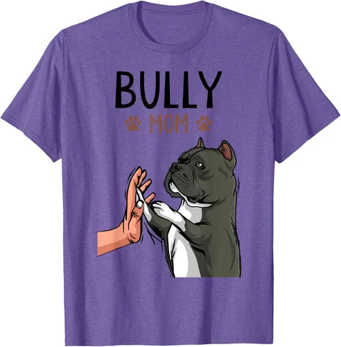 Miniatura 9 de American Bully Mom Cute Dog Mama Camiseta divertida para mujer, Blanco, S