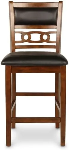 Miniatura 10 de New Classic Furniture Gia - Juego redondo de 5 piezas de altura de mostrador con 1 mesa de comedor y 4 sillas, 42 pulgadas, marrón