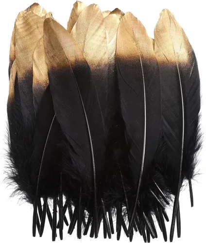 50 plumas de ganso bañadas en oro, coloridas plumas de ganso bañadas en plata, 6-8 pulgadas de longitud para manualidades, hogar, fiesta, boda,