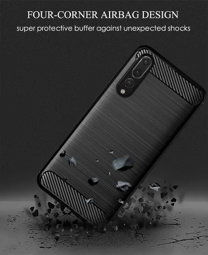 Miniatura 4 de Asuwish Funda para Huawei P20 Pro con protector de pantalla de vidrio templado y accesorios para celda, delgada y suave goma de silicona TPU