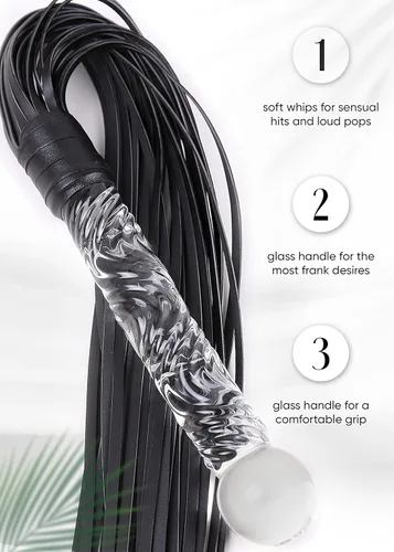 Miniatura 5 de BDSM Flogger Juguete sexual para adultos, consolador de vidrio, juguete anal, consolador, masturbación, azotar, cosplay, sadomasoquismo látigo