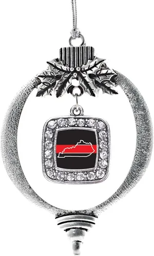 Miniatura 206 de Inspired Silver - Nana púrpura - Adorno de Navidad plateado - Adorno cuadrado para árbol de Navidad con circonita cúbica - Decoración colgante