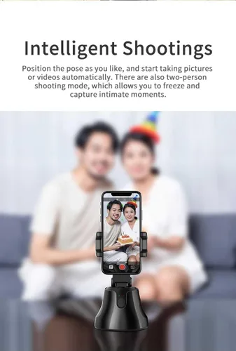 Miniatura 2 de Robo 360 Rotation Smart AI cardán, soporte de seguimiento automático de cara y objetos, 360° manos libres, fotos y grabación de video en vivo
