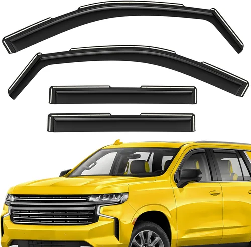 Miniatura 44 de Deflectores de ventana extra duraderos en el canal, protectores de lluvia aptos para Toyota RAV4 2019-2025, viseras solares, ventilación de viento