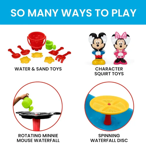 Miniatura 4 de Delta Children - Mesa de agua de Mickey Mouse de Disney Mesa de juego de agua de 3 niveles con juego de 11 piezas Mesa sensorial de agua +