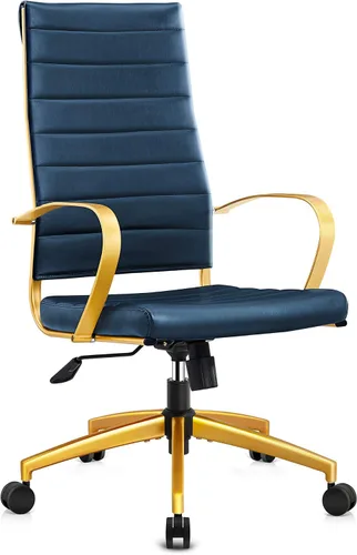 Miniatura 10 de Silla de oficina ergonómica moderna con reposabrazos, silla de escritorio giratoria ajustable para oficina en casa, silla de oficina ejecutiva