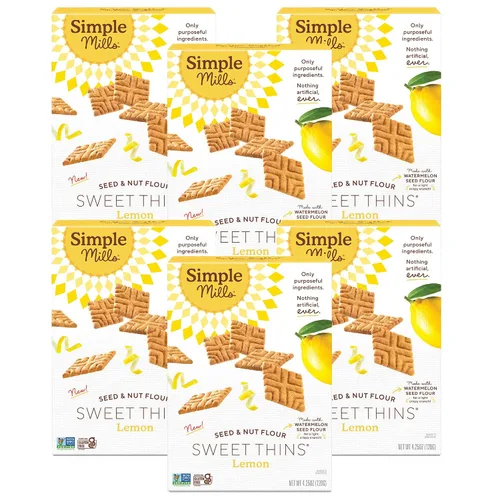 Miniatura 19 de Simple Mills Sweet Thins Cookies, harina de semillas y nueces, miel y canela, sin gluten, apto para paleo, aperitivos saludables, 4.25 onzas