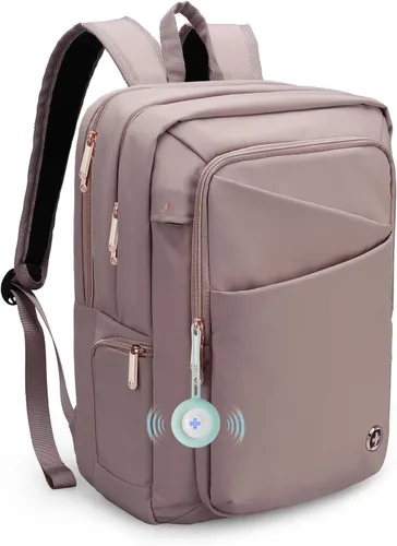 Miniatura 10 de Swissdigital SD1006F-02 - Mochila de viaje con puerto de carga USB, se adapta a mochilas de computadora escolar de 15.6 pulgadas para trabajo y Gris
