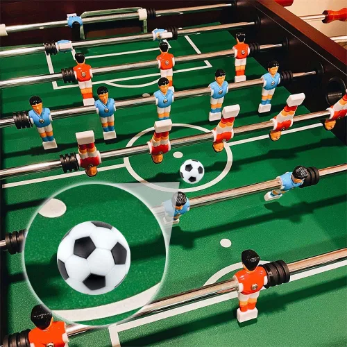 Miniatura 4 de IFAMIO Juego de 12 pelotas de futbolín de fútbol, mini pelotas de fútbol en blanco y negro, mini pelotas de fútbol de mesa