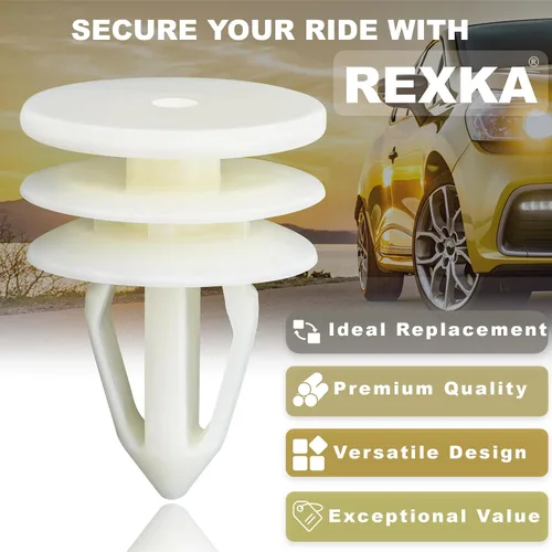 Miniatura 4 de Rexka 10 clips de retención para panel de moldura de puerta, remaches, pasadores 15076791 compatibles con GMC Envoy Chevy Chevrolet Trailblazer