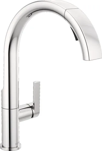 Miniatura 10 de Delta Keele - Grifo de cocina negro mate con rociador extraíble, moderno grifo de fregadero de cocina de un solo agujero, mango único, negro mate