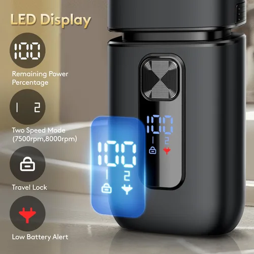 Miniatura 5 de Brightup - Afeitadoras eléctricas de lámina para hombres - Maquinilla de afeitar eléctrica suave y de corte cercano para hombres con recortador