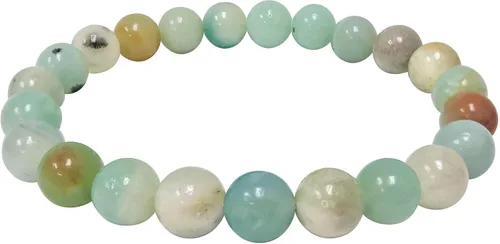 Miniatura 550 de Gem Avenue Handmade Round Bead Stretch Bracelet Unisex Natural Stone Beaded Jewelry for Men & Women, Elastic Wristband for Daily Wear