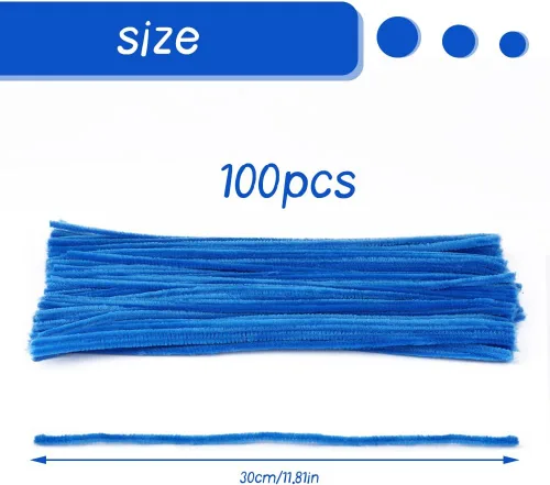 Miniatura 94 de Zlulary Juego de 100 limpiapipas de chenilla, de color sólido, para limpiar tuberías, manualidades, manualidades, decoración, tallos de felpilla Gris