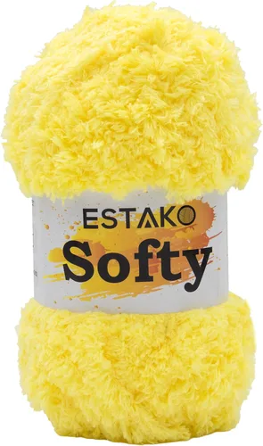 Miniatura 42 de Estako Softy 100% Poliéster Esponjoso Suave Grueso Peso #5 Hilado para Crochet y Tejido 3.52 oz (100 gr) 98 Yds (90 m) (9110 - Blanco)