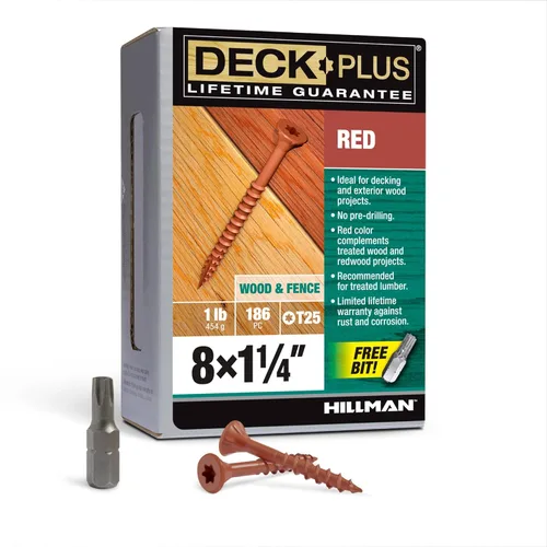 Miniatura 58 de Deck Plus Tornillos para Madera Exterior y Cercas con Revestimiento Epoxi de 2-1/2 Pulgadas #10 x 2-1/2" Torx/Star Drive Incluido Rosca Gruesa, Verde