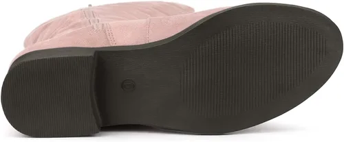 Miniatura 6 de Allegra K Botas altas hasta la rodilla con cremallera lateral para mujer