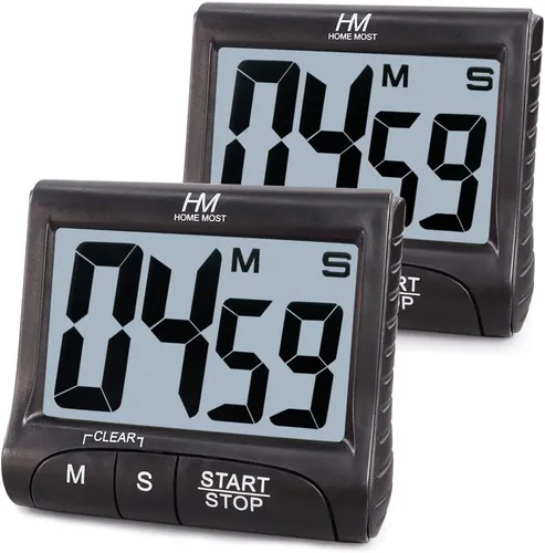 Miniatura 7 de Temporizador de cocina de pantalla grande de 3 pulgadas, temporizador digital, alarma magnética en una cuerda, temporizadores de cocina blancos