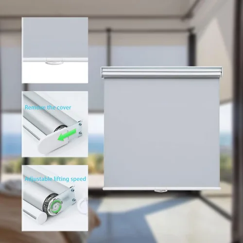 Miniatura 5 de Persianas enrollables opacas sin cordón, para ventana, tamaño personalizado, persianas de primavera, privacidad, impermeable, con aislamiento