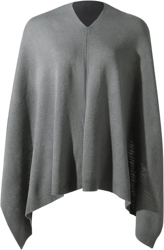 Miniatura 75 de Fomolom Ponchos para mujer, versátil, ligero, tejido sólido, chal envolvente, bufanda, accesorios para mujer