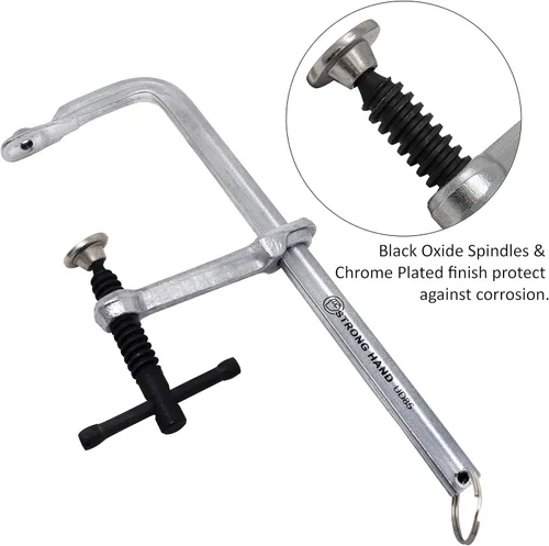 Miniatura 3 de Strong Hand Tools Abrazadera para uso público, 4.5" de capacidad, 500 LB presión de sujeción, 5/8"-5/16" tamaño del riel, 3-1/4" profundidad