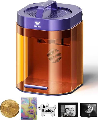 Miniatura 10 de WECREAT Lumos Dual (3W IR + 10W Diodo) Grabador Láser, con Extractor de Humos, Rotary Pro, Grabado en Metal Colorido, Velocidad de 4000mm/s, Máquina