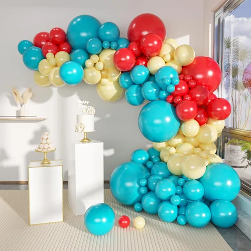 Miniatura 24 de MEBAY Kit de Arco de Guirnalda de Globos Bohemios, 156 Piezas Globos Rosa Empolvado Marrón Pastel Champán Dorado Blanco Metálicos para Boda Baby