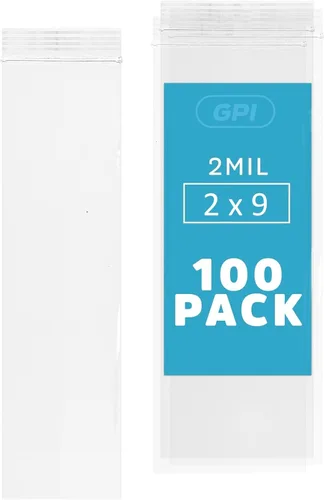 Miniatura 26 de GPI - Bolsas con cremallera de 2 x 6 pulgadas, 1000 unidades, 2 mil, bolsas de plástico transparente con cierre de cremallera, con cierre de cierre