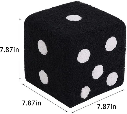 Miniatura 3 de Taburete de pie suave, cómodo, simple, cálido, resistente, base cubo, taburete para el hogar, sala de estar, dormitorio (negro)