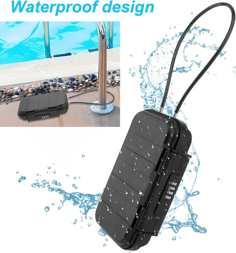 Miniatura 3 de Caja fuerte portátil, caja de seguridad combinada con código, caja de seguridad antirrobo impermeable con cadena extraíble para playa, dormitorio
