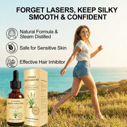 Miniatura 8 de Aceite Cyperus Rotundus para depilación, aceite natural Cyperus Rotundus para reducir el crecimiento no deseado del cabello, calmante e hidratante