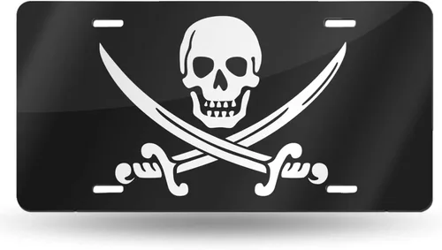Miniatura 10 de Placa de matrícula delantera de aluminio con bandera estadounidense de águila calva, placas de matrícula decorativas, divertida placa de metal