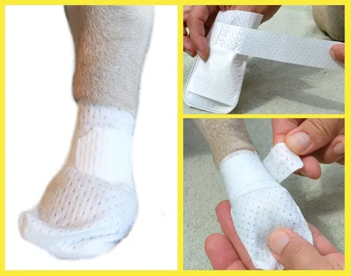 Miniatura 7 de Medimitt - Vendajes de patas para perros, gatos y mascotas, botines médicos elásticos, primeros auxilios para patas, antideslizantes, no adhesivos