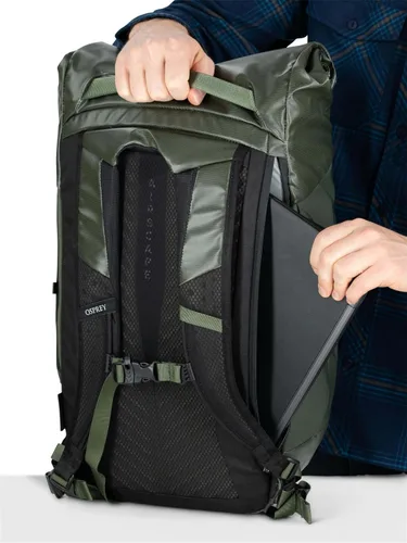 Miniatura 10 de Osprey Mochila para portátil Transporter con tapa enrollable, color azul Venturi Venturi Azul
