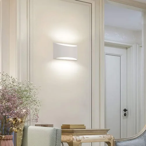 Miniatura 2 de Aipsun Aplique de pared LED moderno de aluminio para interiores, juego de 2 luces de pared interiores con cable arriba y abajo, para sala de estar
