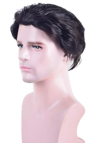 Miniatura 3 de Tupé de cabello humano para hombre, encaje francés con 1.5 pulgadas de poliuretano transparente de 360 grados, 8 x 10 pulgadas, sistema de reemplazo