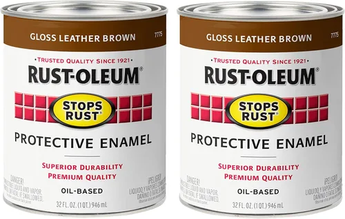 Miniatura 18 de Rust-Oleum 7765502 - Pintura anti-óxido para aplicación con brocha, cuarto de galón, color rojo real brillante, (paquete de 1)