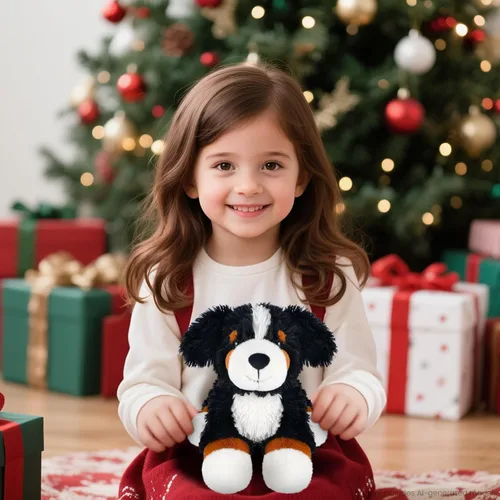 Miniatura 7 de SuzziPals Perro gran boyero suizo de peluche calefactable y enfriable, almohadilla térmica apta para microondas para calma y relajación, perro