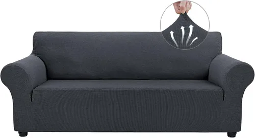 Miniatura 13 de Asnomy Fundas de sofá para sofá de 2 cojines, fundas elásticas para sofá biplaza, protector de mascotas, fundas de muebles para perros y gatos, tela
